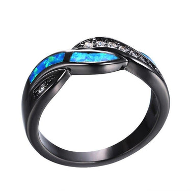 Vintage Black Gold Filled Zircon Cross Fashion Ring for Men and Women - SolaceConnect.com