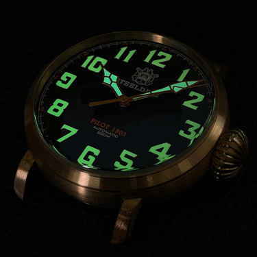 Vintage Bronze Diving Automatic Mechanical Men Watch Calendar Luminous Pilot Luxury Japan NH35 Sapphire Rubber Clock  -  GeraldBlack.com