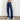 Vintage Casual High Waist Striped Ripped Denim Blue Split Jeans Pants for Girls<br> - SolaceConnect.com