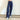Vintage Casual High Waist Striped Ripped Denim Blue Split Jeans Pants for Girls<br>  -  GeraldBlack.com