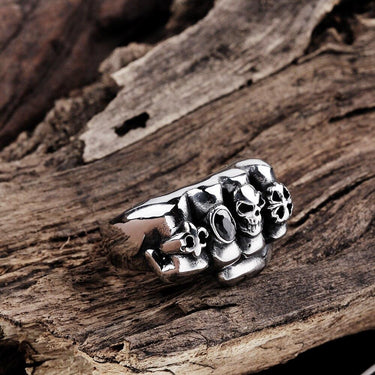 Vintage Classic Fashion Men's Stainless Steel Gothic Skull Soldier Punk Ring  -  GeraldBlack.com