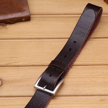 Vintage Cowboys 100% Real Full Grain Brown Genuine Leather Designer Belt  -  GeraldBlack.com