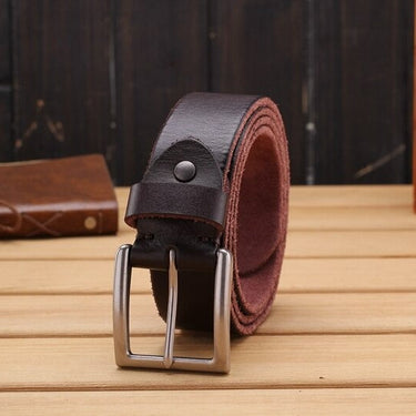 Vintage Cowboys 100% Real Full Grain Brown Genuine Leather Designer Belt  -  GeraldBlack.com