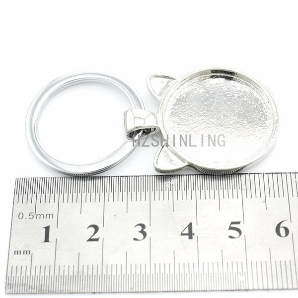 Vintage Dachshund Buddy Dog Animal Glass Gem Keychain Ring Holder - SolaceConnect.com