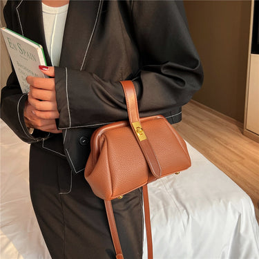 Vintage Doctor Clasp Small Tote Handbags For Women Short Handle Ladies Shoulder Crossbody Bags  -  GeraldBlack.com