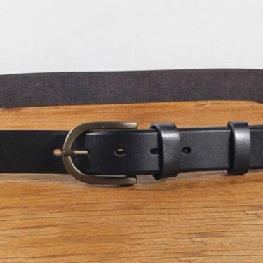 Mens Cowhide Belts Retro Brass Pin Buckle Belt for Men Fancy Leather Vintage Jean Accessories - SolaceConnect.com