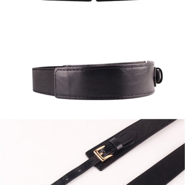 Vintage Fashion Genuine Leather Wide Elastic Waistband Belt for Women  -  GeraldBlack.com