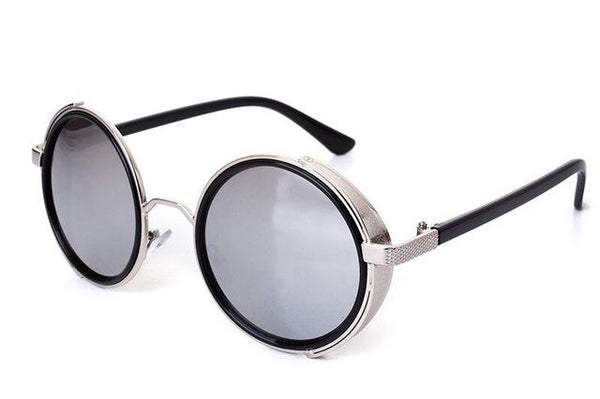 Vintage Fashion Round Metal Frame Gothic Steampunk Unisex Sunglasses - SolaceConnect.com