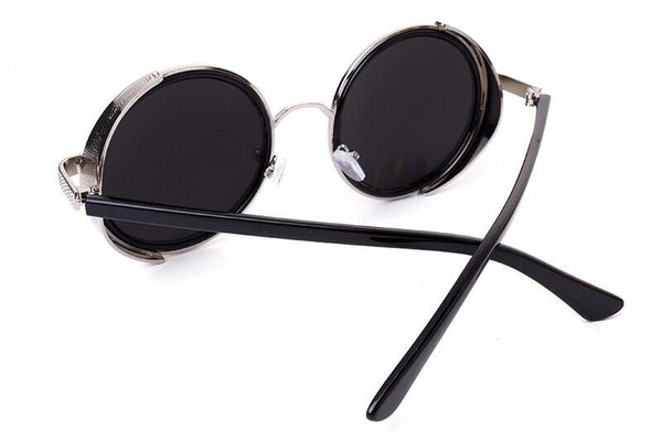 Vintage Fashion Round Metal Frame Gothic Steampunk Unisex Sunglasses  -  GeraldBlack.com
