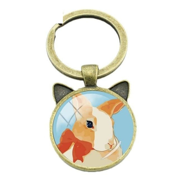 Vintage Lovely Elephant Rabbit Pig Animal Ear Key Chain Key Holder - SolaceConnect.com