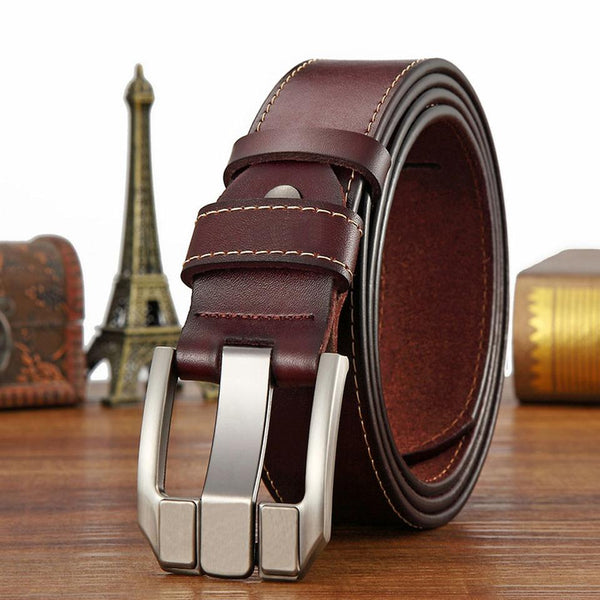 Vintage Luxury Genuine Cow Leather Designer Belt for Businessmen  -  GeraldBlack.com