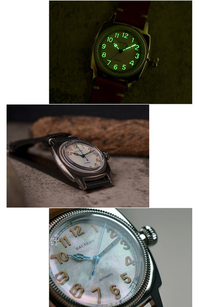 Vintage Military Men Miyota 9015 Mechanical Wristwatches Retro Sports Dome Sapphire Glass Luminous  -  GeraldBlack.com