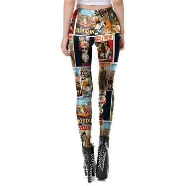 Vintage Oil Painting Printed Slim Fit Women's Leggings and Fitness Pants - SolaceConnect.com