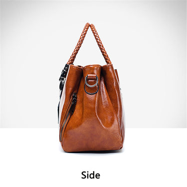 Vintage Oil Wax leather luxury handbags women designer bag sac a main Femme Bolsa Feminina  -  GeraldBlack.com