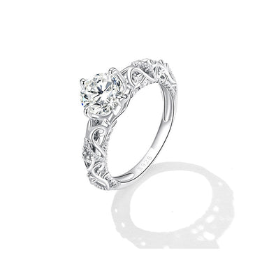 Vintage Pattern 925 Sterling Silver Luxury Gemstone Ring for Women Shining CZ Ring Bridal Wedding Gift Fine Jewelry  -  GeraldBlack.com