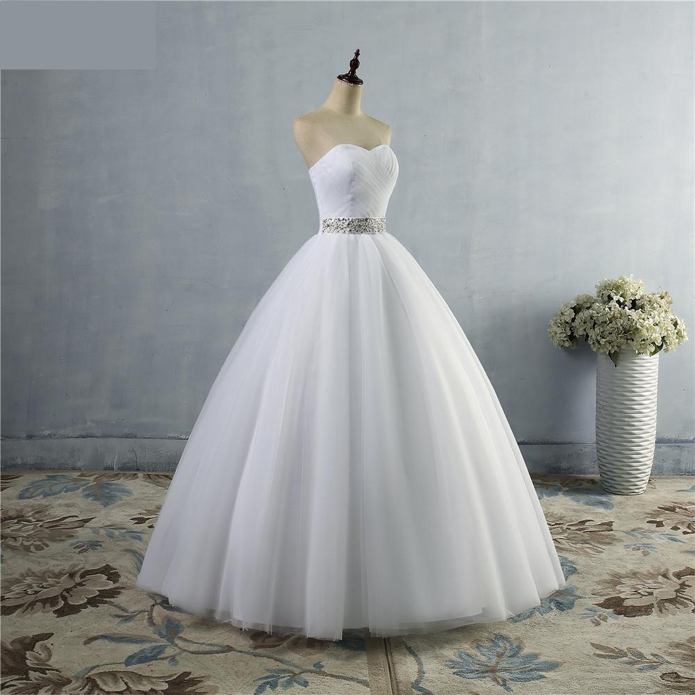 Vintage Plus Size Tulle Simple Court Train Ball Gown Wedding Dresses - SolaceConnect.com
