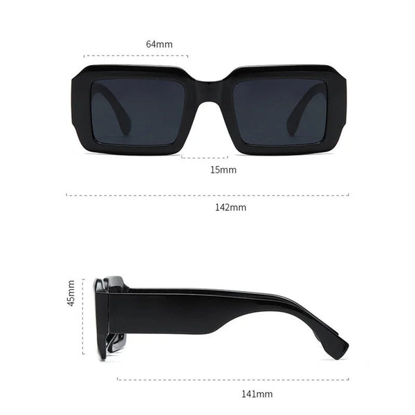 Vintage Rectangle Sunglasses Fashion Square Candy Color Shades Eyewear Retro Design UV400 Sun Glasses  -  GeraldBlack.com