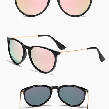 Vintage Retro UV Protected Polarized Round Sunglasses for Women - SolaceConnect.com