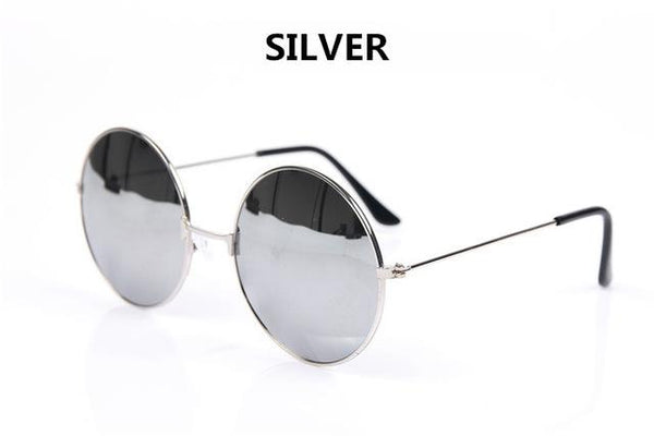 Vintage Round Frame Designer Mirror Lens Sunglasses for Men Women - SolaceConnect.com