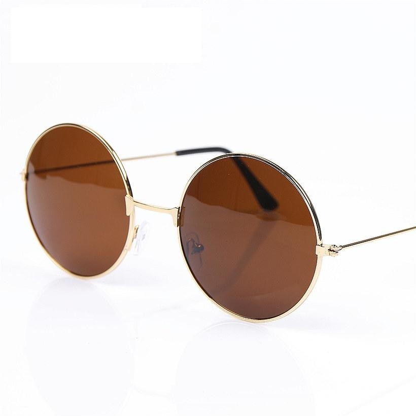 Vintage Round Frame Designer Mirror Lens Sunglasses for Men Women  -  GeraldBlack.com