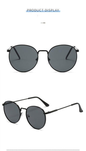 Vintage Round Unisex Fashion Solid Gradient Shades Sun Glasses Luxury Design Retro UV400 Shades  -  GeraldBlack.com