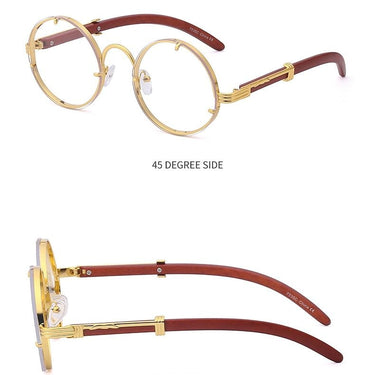Vintage Steampunk Fashion Round Rimless Sunglasses for Men with Box - SolaceConnect.com