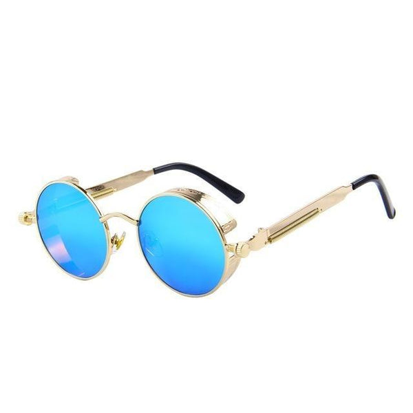 Vintage Steampunk Round Design Sunglasses for Women with UV400 Lenses - SolaceConnect.com