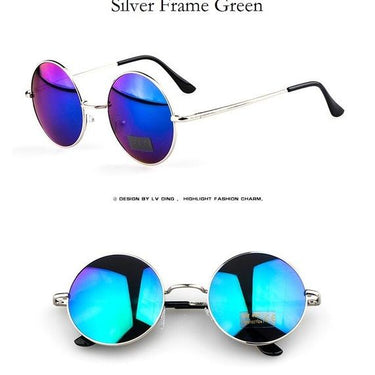 Vintage Steampunk Round Designer Metal Coated Unisex Sunglasses - SolaceConnect.com