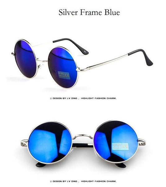 Vintage Steampunk Round Designer Metal Coated Unisex Sunglasses - SolaceConnect.com