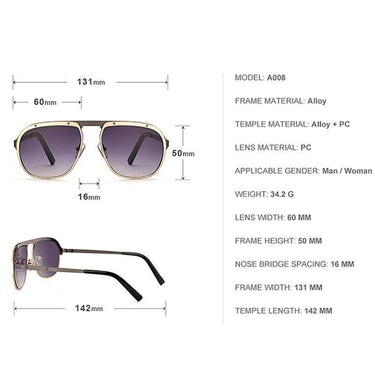 Vintage Steampunk Style Luxury Oval Rivet Sunglasses for Men - SolaceConnect.com