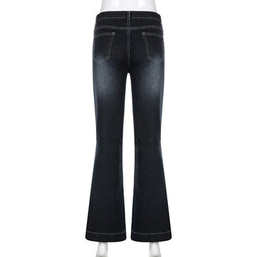 Vintage Streetwear Fashion Skinny Slim Fit Low Waist Jeans for Women  -  GeraldBlack.com