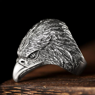 Vintage Style 925 Sterling Silver Eagle Finger Gothic Punk Ring for Men - SolaceConnect.com