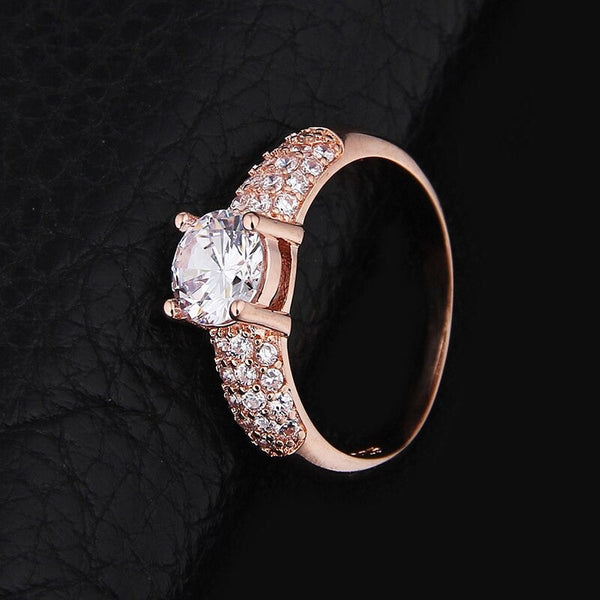 Vintage Trendy Fine Gold Color Women's Wedding and Engagement Rings - SolaceConnect.com