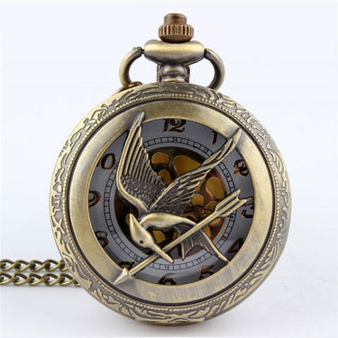 Vintage Unisex Bronze The Hunger Russia Game Necklace Pocket FOB Watch  -  GeraldBlack.com