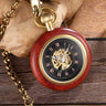 Vintage Unisex Wooden Square Hand Wind Mechanical Pocket FOB Watch  -  GeraldBlack.com