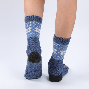 Vintage Winter Thick Wool Maple Leaf Pattern Cashmere Socks for Men  -  GeraldBlack.com