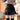 Vintage Women's Black Synthetic Leather High Waisted Mini Ruffles Skirt - SolaceConnect.com