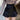Vintage Women's Black Synthetic Leather High Waisted Mini Ruffles Skirt - SolaceConnect.com