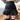 Vintage Women's Black Synthetic Leather High Waisted Mini Ruffles Skirt  -  GeraldBlack.com