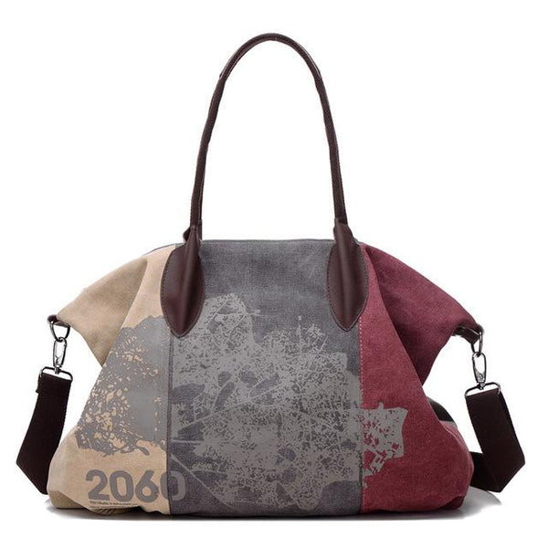 Vintage Women's Top-handle Big Canvas Tote Travel Shoulder Crossbody Bag - SolaceConnect.com