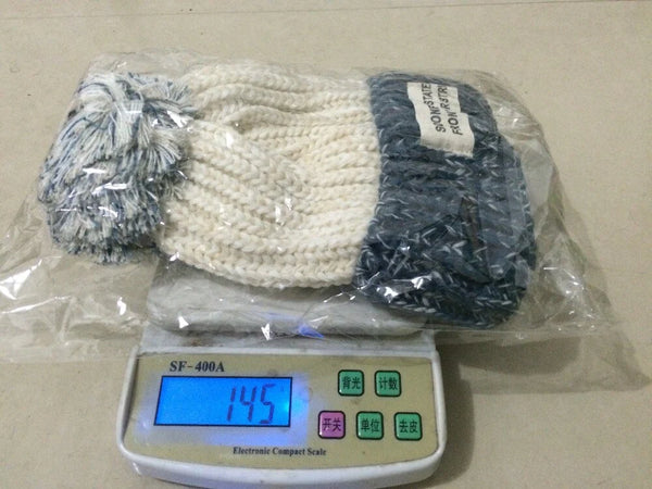 Warm Knitted Fur Woolen Letter Pattern Winter Hats for Women  -  GeraldBlack.com