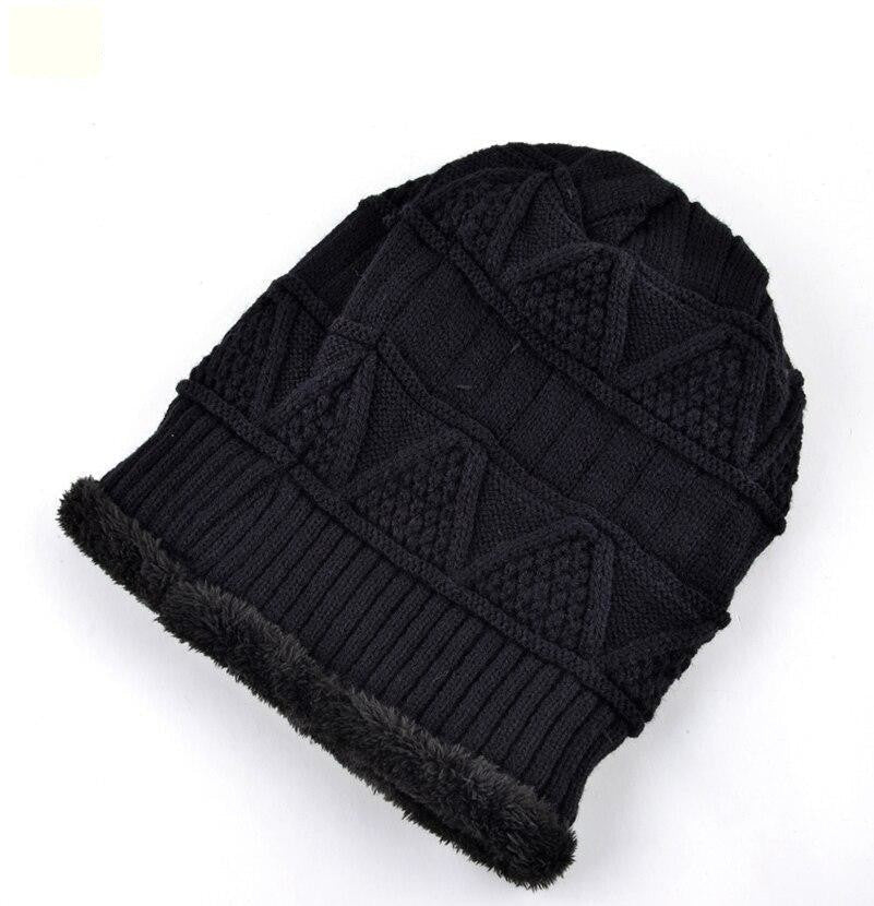 Warm Winter Fashion Knitted Wool Skullies Hats for Boys and Men  -  GeraldBlack.com