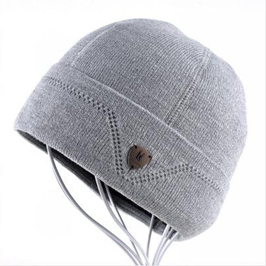 Warm Wool Knitted Winter Bonnet Beanie Hats for Men in Solid Colors - SolaceConnect.com