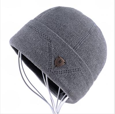 Warm Wool Knitted Winter Bonnet Beanie Hats for Men in Solid Colors - SolaceConnect.com
