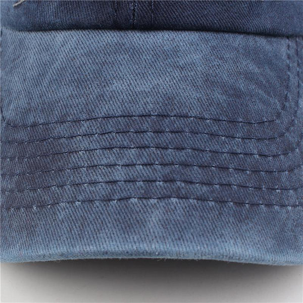 Washed Cotton Snapback Hat Casual Fitted Unisex Adjustable Baseball Cap - SolaceConnect.com