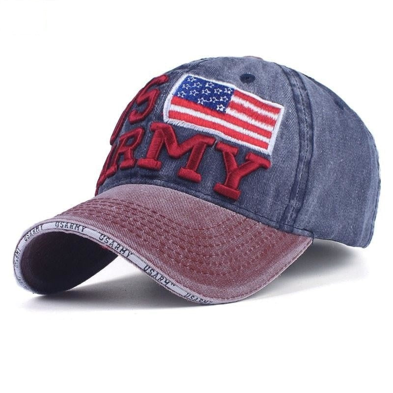 Washed Cotton Summer Adjustable Baseball Cap with Embroidery for Men Women  -  GeraldBlack.com