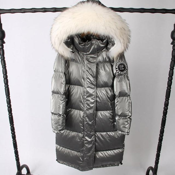 Waterproof Winter Women's Big Real Fox Fur Collar Down Coats & Jackets  -  GeraldBlack.com