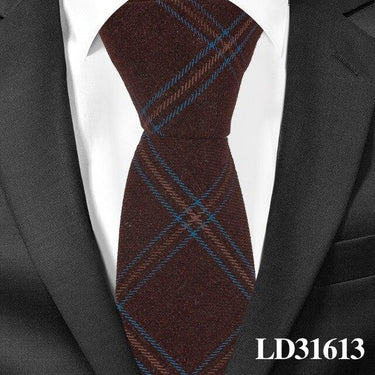 Wedding Business Casual Plaid Skinny Neck Tie for Men and Women - SolaceConnect.com