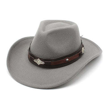 Western Cowboy Fashion Belt Gentleman La Cowgirl Jazz Cap Church Fedoras Hats  -  GeraldBlack.com