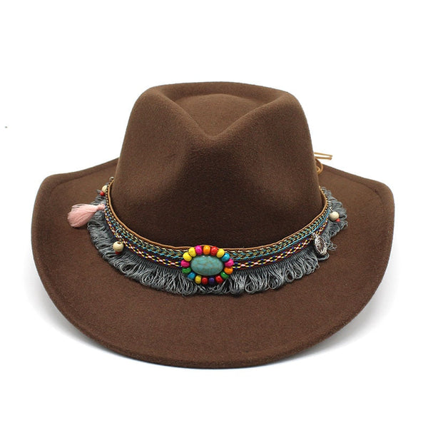 Western Cowboy Hat For Men Women  Solid Color Jazz Montana Sombrero Hombre Cap Size 56-58cm  -  GeraldBlack.com